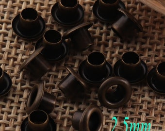 200Pcs Eyelets and Grommets,2.5mm Antique Bronze Eyelets,Metal Eyelets Grommets With Washers,Metal Eyelets,Eyelets for Tags,Eyelets Tunnels