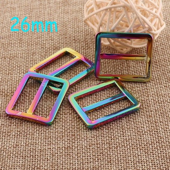Gold Metal Sliding Bars Buckles Straps for Webbing Strap Tape Craft