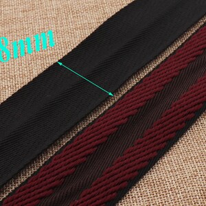 1 1/2"jacquard Webbing,black Dark Purple Striped Twill Webbing,bag ...
