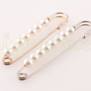 safety pins Brooch Set Fashion Clothing Brooches for Women Pearl Lapel Pin Sweater Dress Brooch Pins Badge Tuck Waist Buckle Accessories