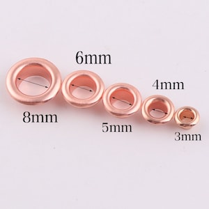 50-400 PCS Rose Gold MINI Eyelets,For Clothes Leather Canvas Bag Shoes Rivet Studs-3mm/4mm/5mm/6mm/8MM