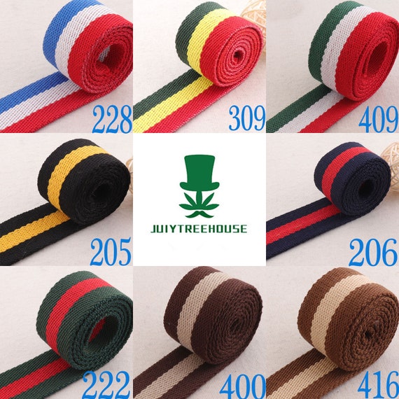 Rainbow Webbing 1.5 inch Stripe Webbing Colorful Ribbon Webbing Strap Bag Strap belt Canvas Webbing Key Fobs Strap