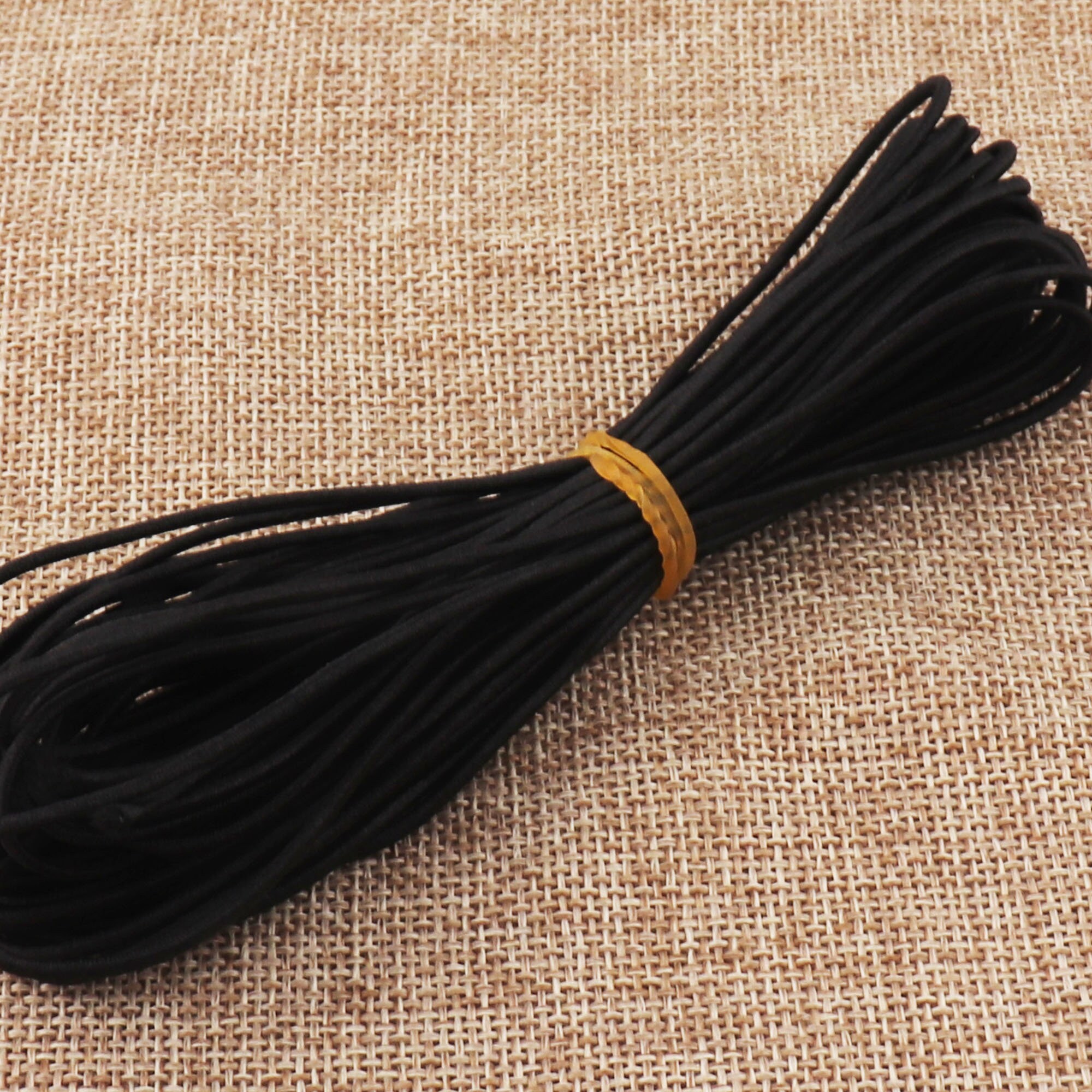 Cordoncino Elastico Nero 2mm - 5 Metri Per Cappelli, Gioielli, Maschere E Lavabile - Foto 3