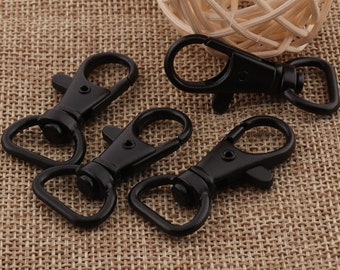 15 Lobster Swivel Clasps 1/2"(14mm)Black Hook Clasps Carabiner Snap Buckle Gate Bag Purse Strap Handbag  Snap Purse Hook(SC4003)