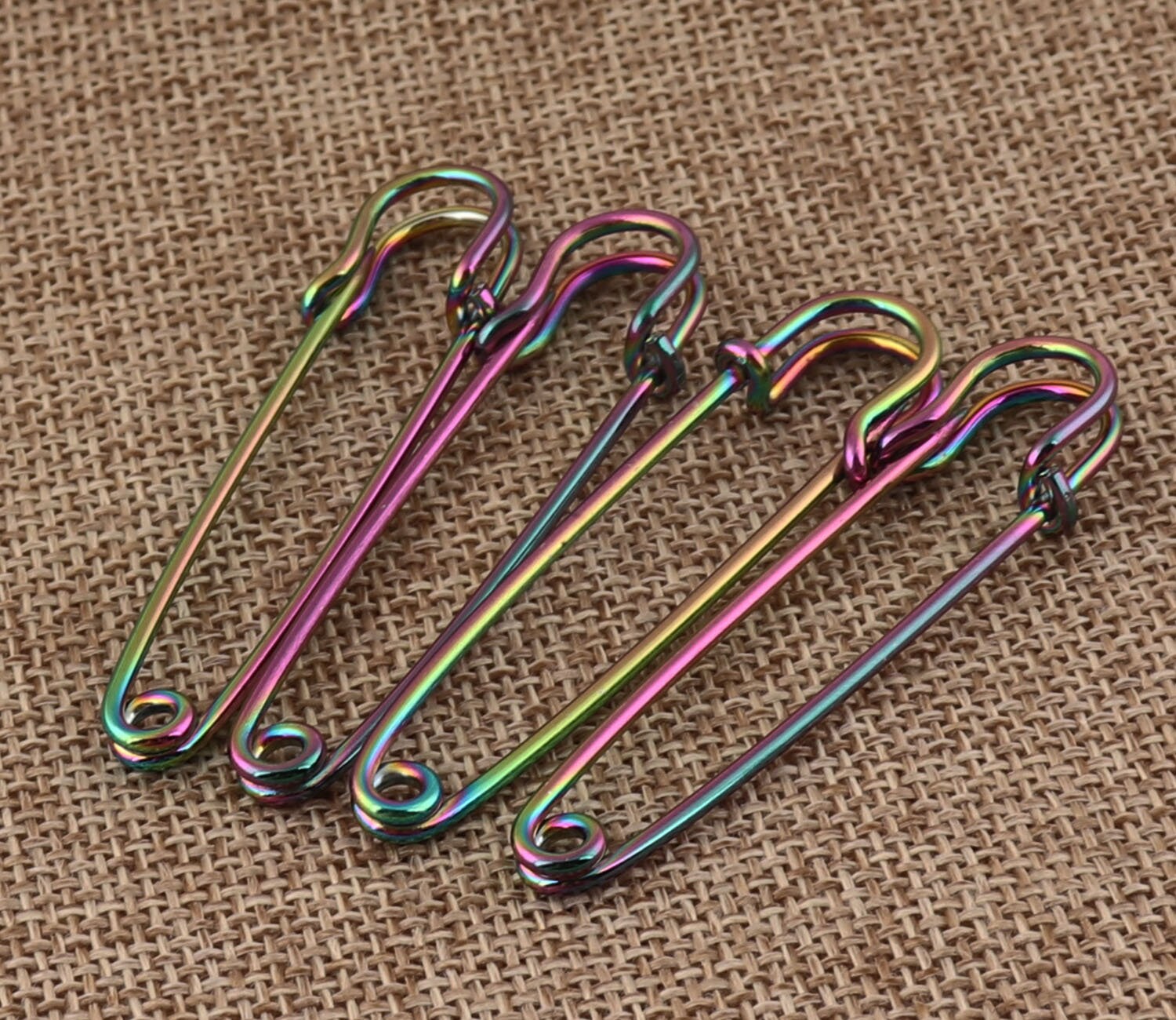 58/75mm Rainbow Safety Pin Clothing Shawl Pin Brooch Pins Large Safety Pin  Small Safety Pins Metal Pins Brooch Safety Pins 10pcs 