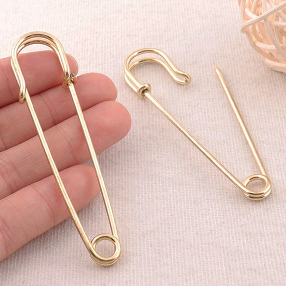 Extra Large Safety Pins Oversized Safety Pins Brooch Jumbo Horse Blanket  Pins Metal Stitch Markers Sewing Pins-2pcs 