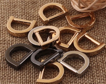 4-25 Silver/Black/Pale Gold D Ring Buckles,1/2"Flated D Rings,Webbing Purse Bag,Handbag Hardware,Purse hardware,d-ring,metal d ring(v8)