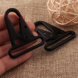 10 PCS Lobster Clasps,1 1/2&quot; Black Hook Clasps Claws,Carabiner Snap Buckle Gate Bag,Purse Strap Handbag Snap Purse Hook-38mm (Sw01)
