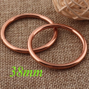 10 pcs O Rings Buckles,1.5&quot; Rose Gold rings,Choker Belt,Chain Choker,Leather Belt,Clasp Handbag,Webbing Strap,Handbag Hardware(s3)