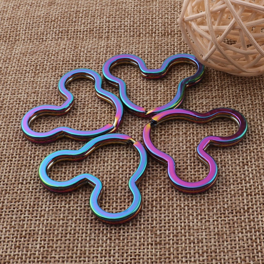 Unique Split Key Rings Rainbow Split Key Ring 1 1/238mm,10 Pcs,mouse Head Keychain Split Key ...