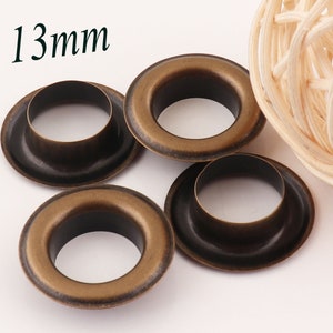 40 PCS Metal Eyelets Grommets With Washers Eyelets,Antique Bronze Eyelets and Grommets,for Eyelets Tunnels Canvas bag Eyelets-13mm(ey34)