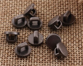 20pcs Metal Buttons  -Shank MINI Ancient Silver Vintage Jewelry  Metal Button Coat Sweater Clothing Leather Wrap Clasps 5/16"(8mm)(lb102)