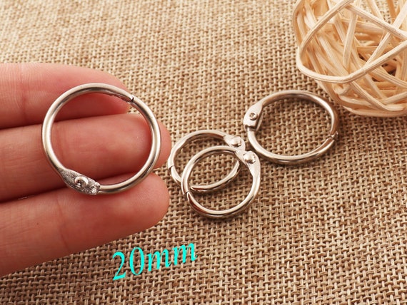 30 PCS Metal Nickel Hinge Snap O Ring,silver Hinge Sleepers Hoops