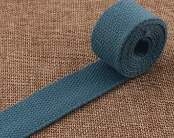 Sangle en coton 25 mm,Sangle bleue,Sangle de 2,5 cm,Ruban,Porte-clés,Ceintures de sac,Bretelles de sac à main,Sangle pour ceinture,Sangle en toile,Sangle pour poignée(WB468)