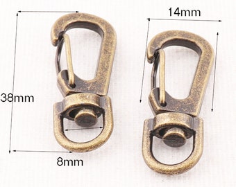 Antique Bronze Lobster Swivel Clasps Purse Clasp Connector Clasps Jewelry Findings Bag Clasps Key Ring Jewelry Supplies 8mm 10-20 PCS (1042)