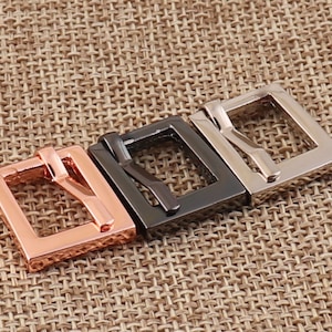 30 pcs,Belt Buckle,10mm Rose Gold/Black/Silver Square Center Bar Buckles,Adjustable Buckle,Waistband Buckle,webbing/Purse,Bag buckles(a22)