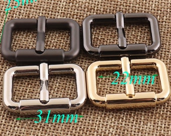 20 pcs Center Bar Buckle,Gold/Silver/Black/Gunmetal Metal Adjustable Sliders Buckle,strap adjuster webbing Bag buckles-22mm(10430)