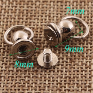 100 Pcs Round Screws,Silver Screws,Screw Rivets,Loop Screws,Plain Screws,Extra Screws,Door Handle Screw,Drawer Handle Screws,Chain(1851)