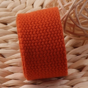 Cotton Webbing,Orange Webbing,1 inch Webbing,Key Fob Webbing,Webbing By The Yard,Bag Purse,Webbing Keychain,Soft Webbing,Trim(WB586)