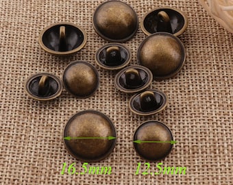 8 pcs Metal Antique Bronze Shank Vintage Buttons,Clothing Crafts Jewelry Clasp,Pants Button Jacket Buttons-1/2"/5/8"(13mm/17mm)(B31B32)