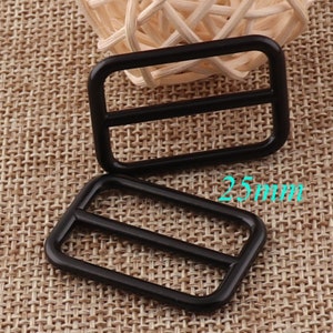 20 Slide Buckles,1&quot; Black Belt Buckle,Metal Purse Buckles,Strap Fasteners,Adjuster Buckles,Bag Luggage Straps,Strap Adjuster(gb1011)