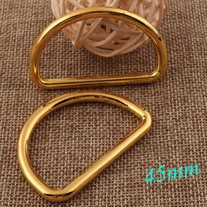 6 PCS metal Gold D Ring Buckles,Webbing Purse Bag Handbag,purse Hardware D Rings,d ring belt d-ring-45mm(2011)