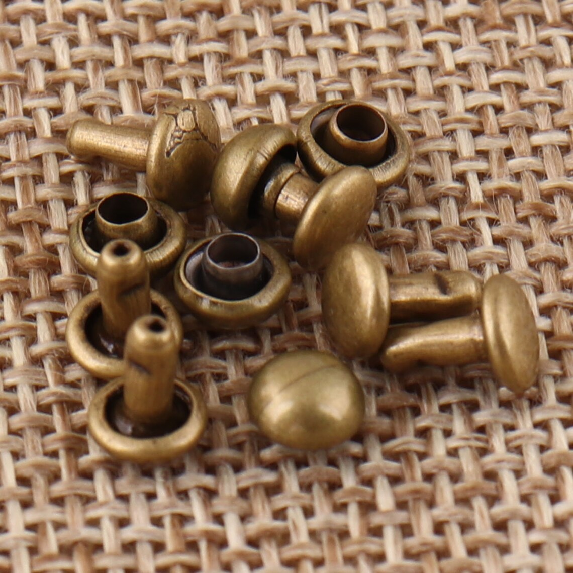 200sets Rivets5mm Antique Bronze Double Cap Rivetsstuds Etsy