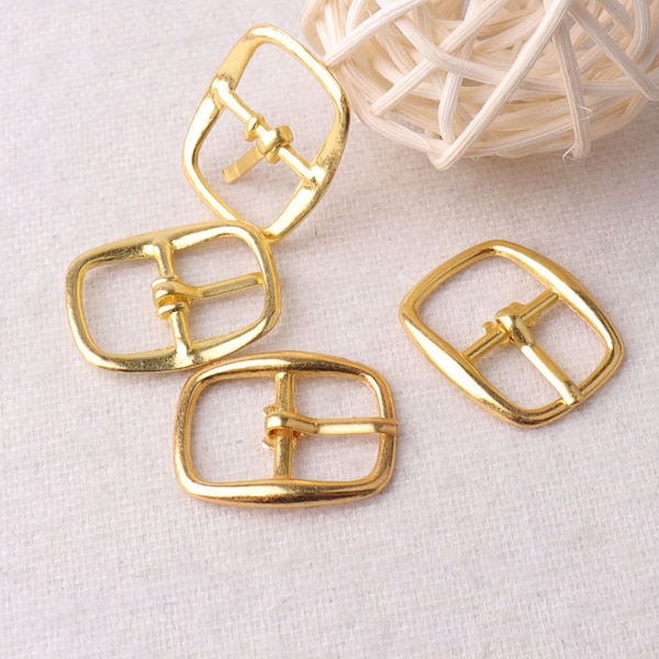 20 Strap Buckle 1/2"(12mm),Gold Fasteners,great for Shoe Buckle,Straps,Dungaree,Aprons,Bag,Luggage,Belt,shoe (1440)