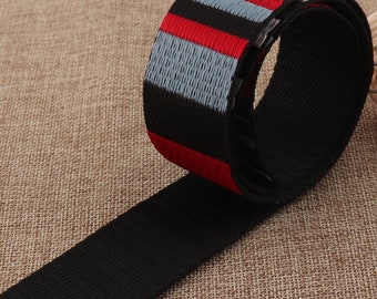 38MM Jacquard Webbing,Colorful Striped Soft Ethnic Webbing,Webbing Purse Bag Purse Strap,Geometric Pattern Webbing Bag Belt(WB632)