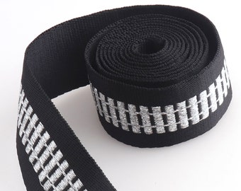 38mm Black webbing,bag strapping bag strap webbing 1.5 inch webbing for bags belts straps and home decor strap, purse handles purse strap