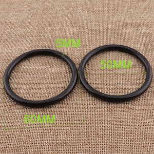 2&quot;(50mm)Big Black O Rings Buckles,6 pcs Belt Collar Zipper Chain Choker Leather Belt Clasp Harness Handbag Key Chains(ORA1)