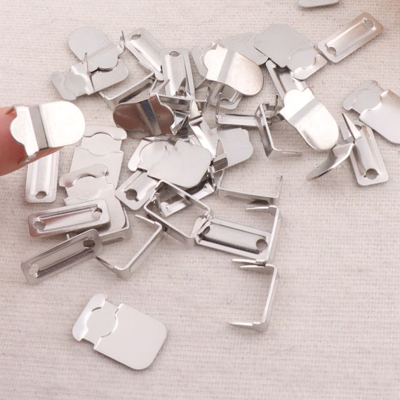 3/418mmsilver Trousers Skirts Bars Fasteners Hook Eye Clasps Pants