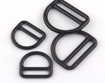 Adjusting buckle D-Rings 1" (25mm)/1.5''(38mm)  Bag Making D-Ring Findings Zinc alloy D rings for Belts Bags Lanyard Leather Craft-10 pcs