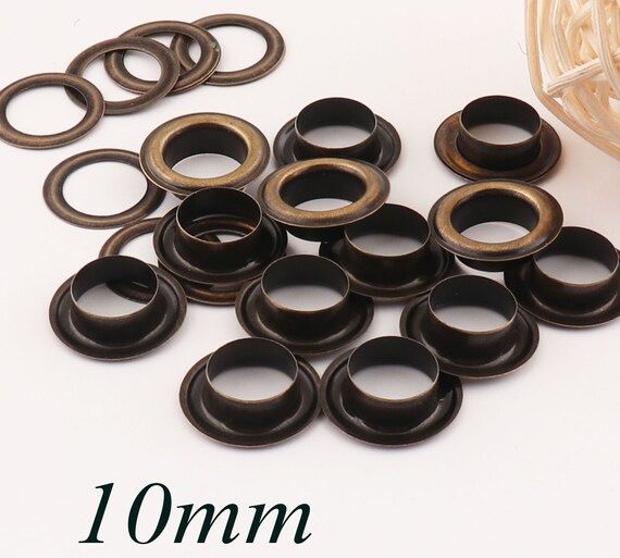 100 PCS Antique Bronze Eyelets and Grommets With Washersfor 