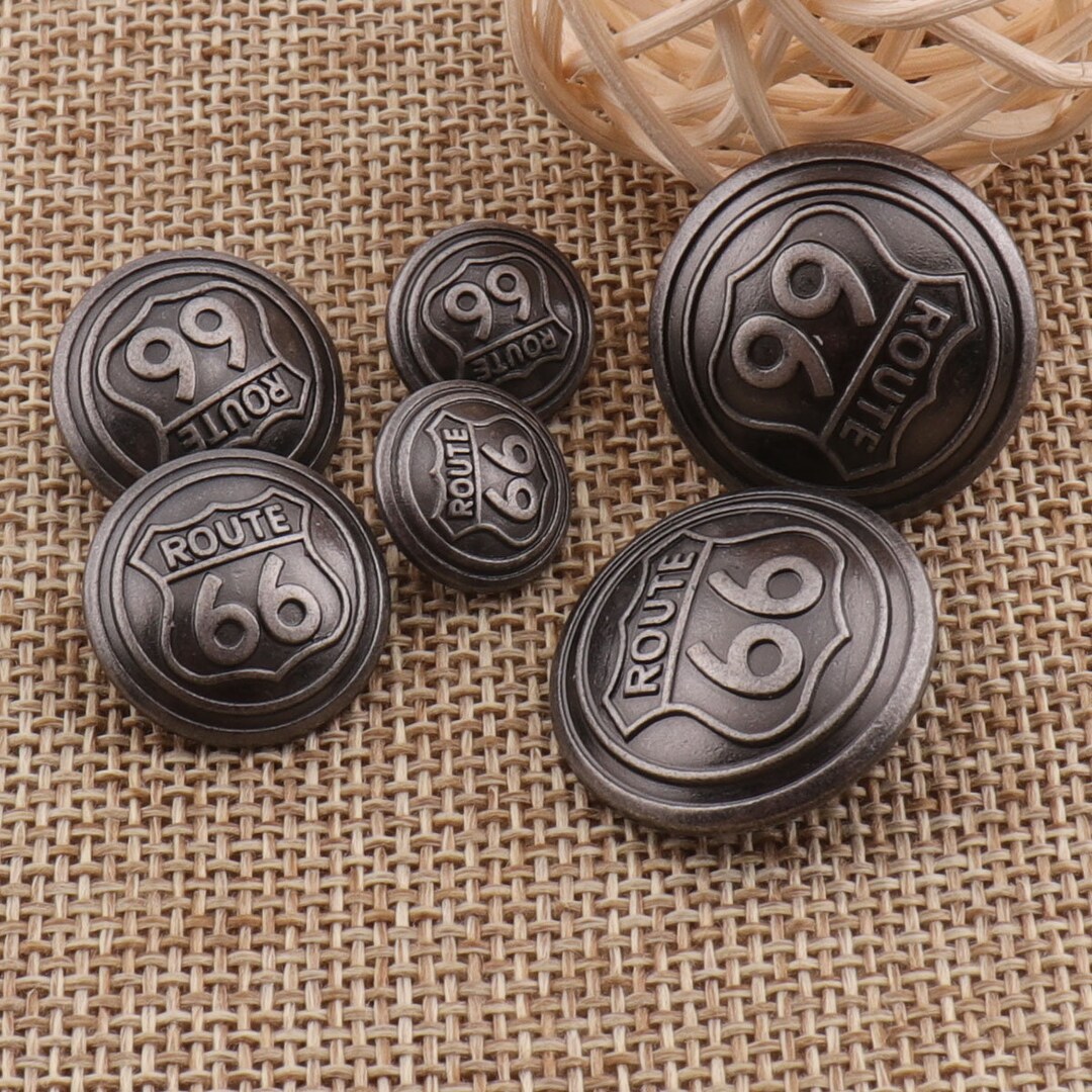 Metal Buttons -shank 1/2"/3/4"/7/8"(13mm/18mm/24mm)ancient Silver Metal ...