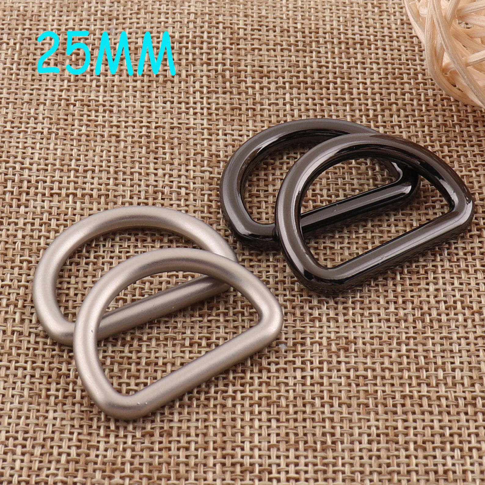 8pcs Black/gray D Ring Buckles,webbing Purse Bag D Rings,handbag Dog ...