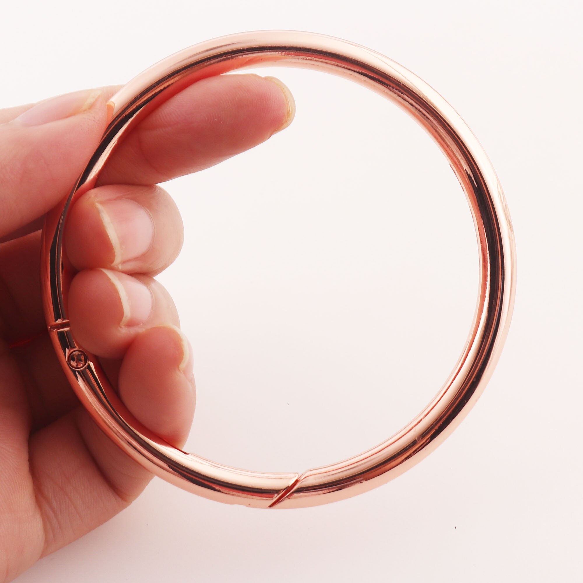 6 PCS Rose Gold Spring Rings,spring Gate Ring,o-rings,push Gate O Rings ...