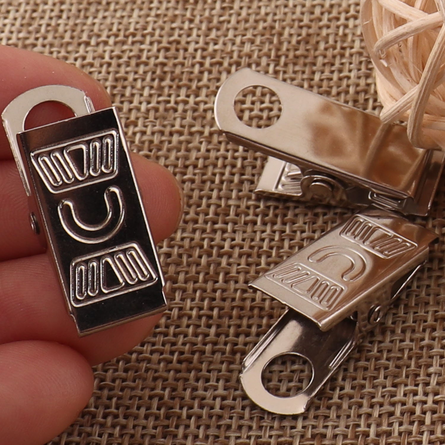 Metal Silver webbing clips rope clip ribbon clips40 pcs Etsy