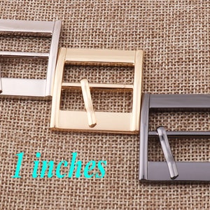 20 pcs Metal Silver/Pale Gold/Gunmetal Center Bar Buckle Slide Buckles,25mm Belt Strap Fasteners Bag Luggage Straps Buckles-1&quot;(bk70)