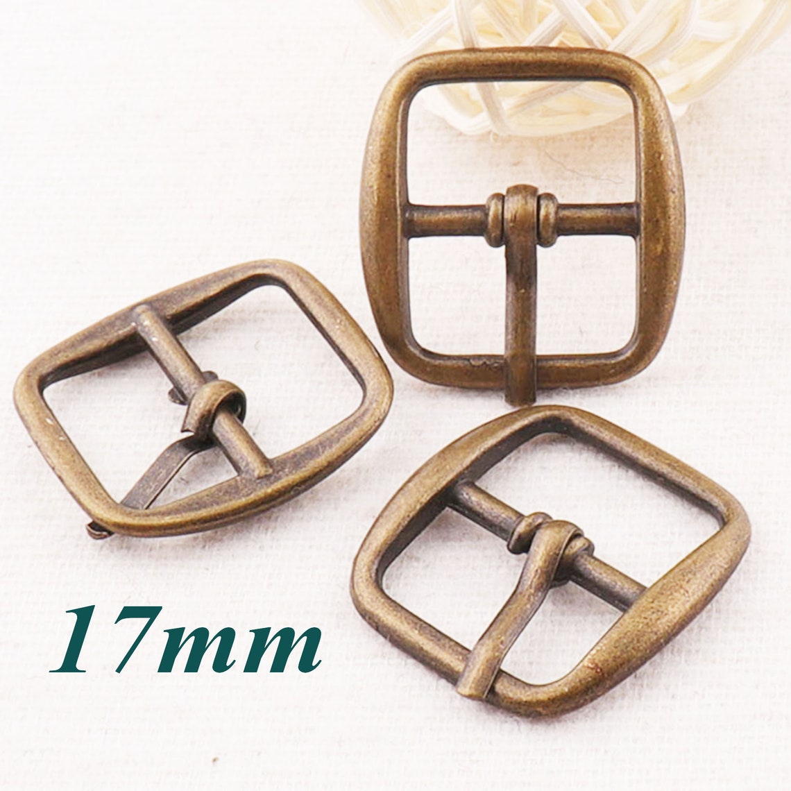 40 pcs Bronze Strap Buckle Fasteners Belt Buckle Square Center Etsy