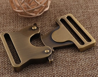 1.5&quot;(38mm)Side Release buckle,Bronze Metal Release BUCKLE Clutch Closure,Backpack Buckle Craft Clasp Seat Belt Suitcases Buckle