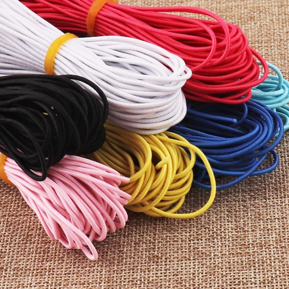 10M Nylon Round Elastic Cord,colorful Blue Craft Stretch Elastic