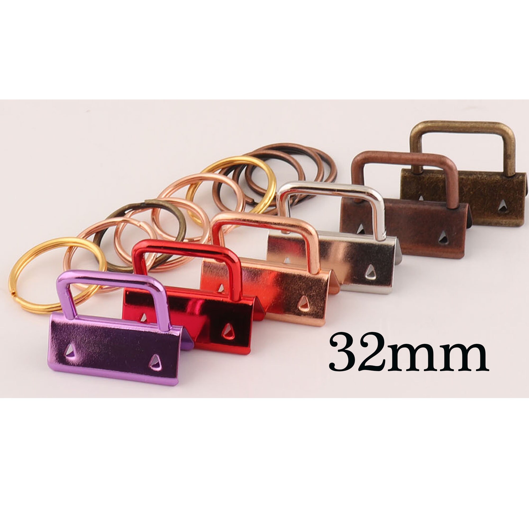 32mm Key Fob Hardware With Key Rings10 Sets Key Fobs Hardware Etsy UK