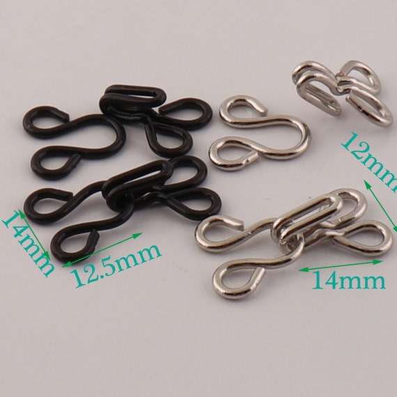 100hook Eye Closuresilver/black Hook Eyehook Eye Etsy