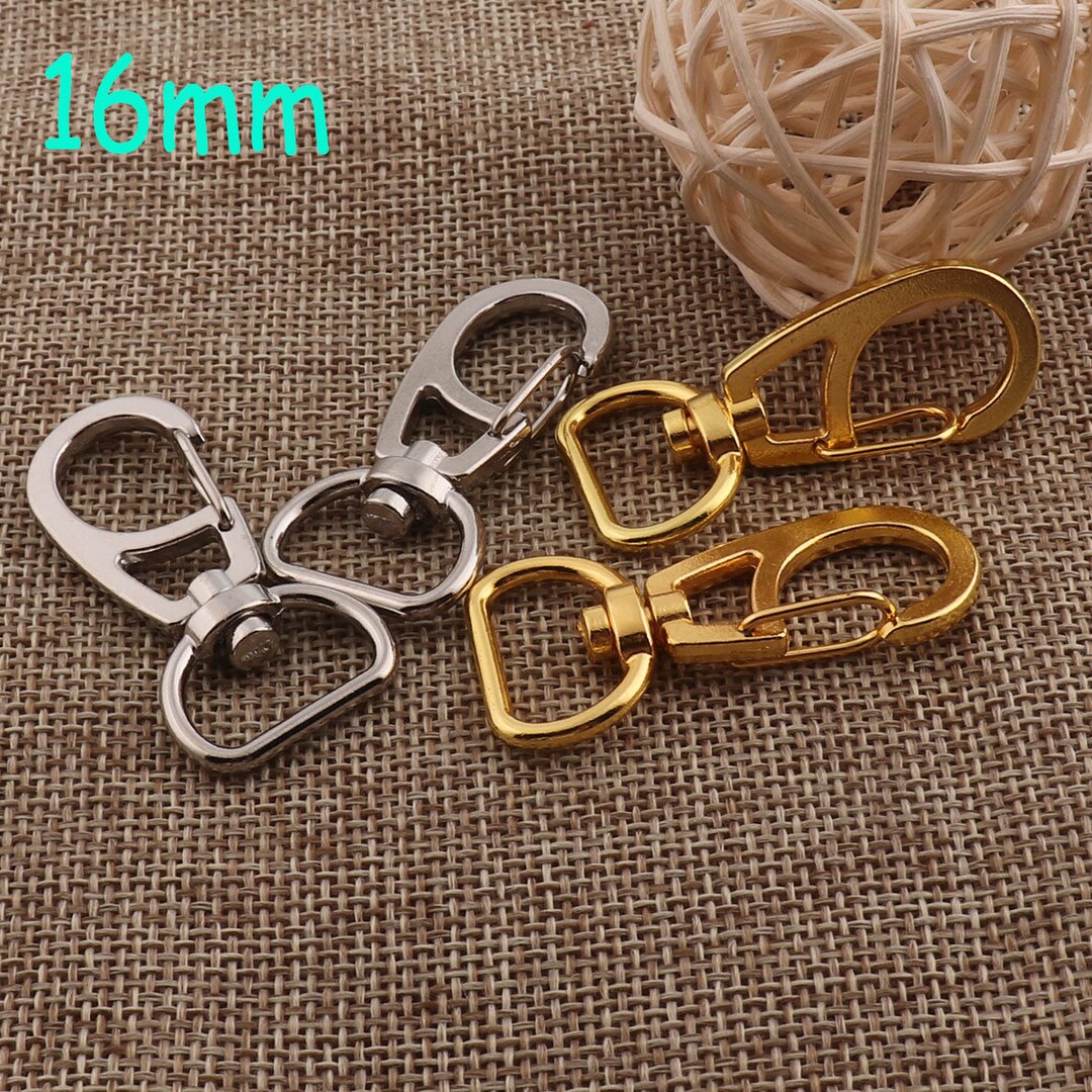 Lot De 30 Mousquetons Pivotants Argentés - Fermoirs à Griffes - Pour Sacs, Bijoux, Porte-clés, Bricolage - 3,2 Cm - 10