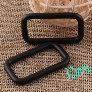 30 Black Rectangle Rings,32mm Square Rings,Rectangular Wire Loops,wire rings,bag rings,Webbing Purse Handbag Bag,Hardware Handbag(pj1002)