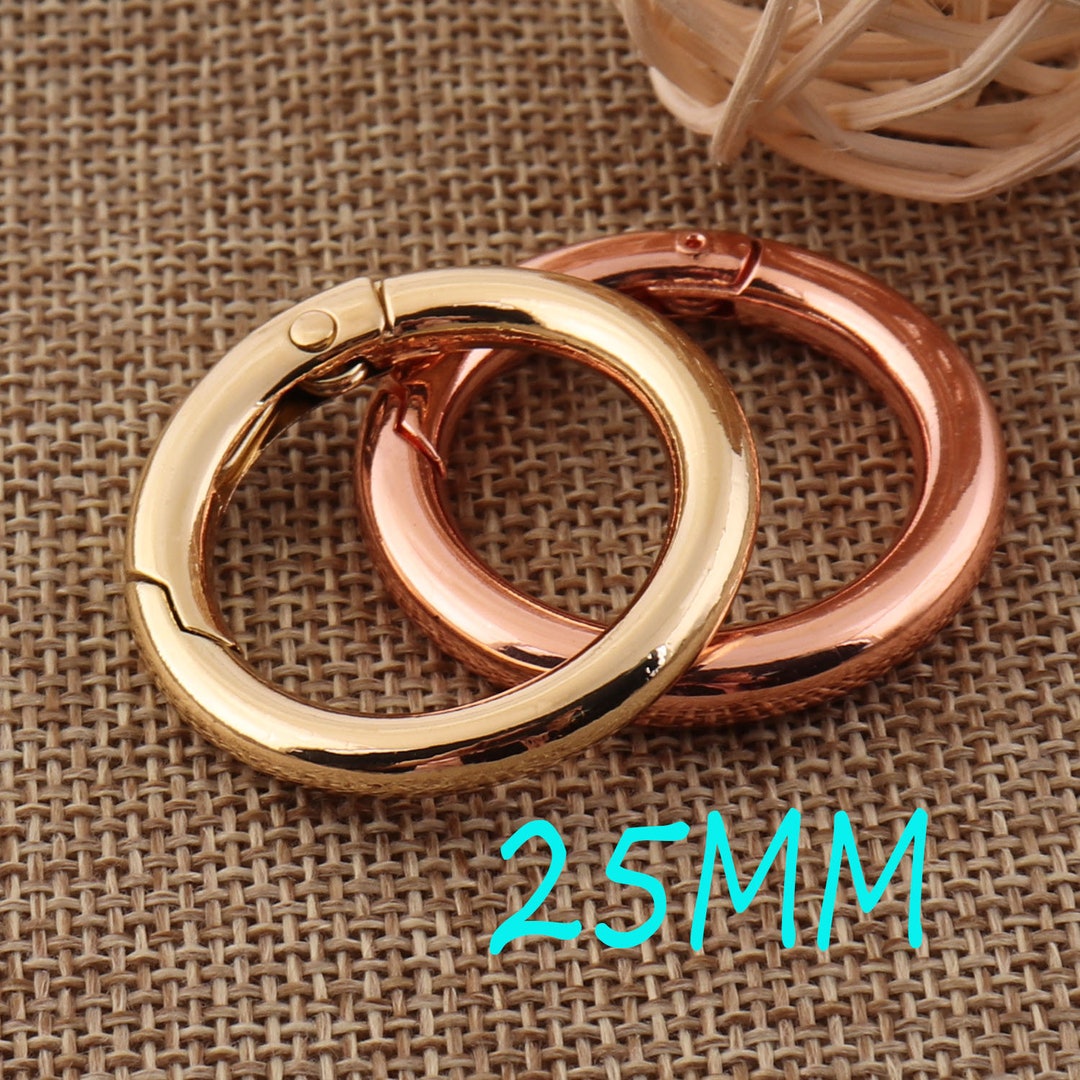 8 Pcs Spring Ring Clasps,gold/rose Gold Spring Ring Buckles,spring ...