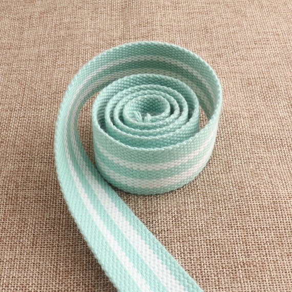 32mm Webbing Green Cotton Webbing Stripe Webbing Cotton Belt
