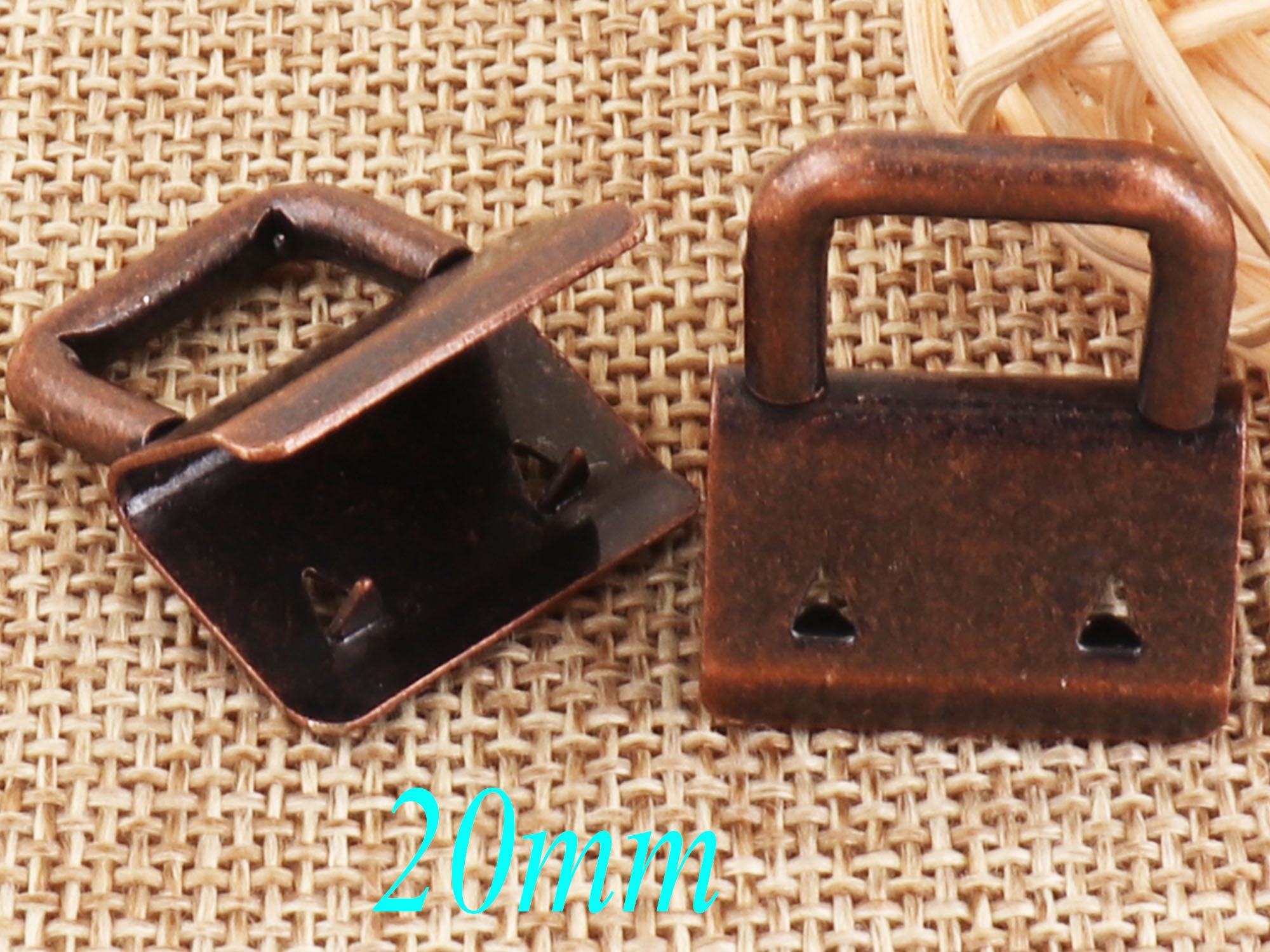 10 PCS Antique Copper Key Fob Hardware with Key Rings20mm Etsy