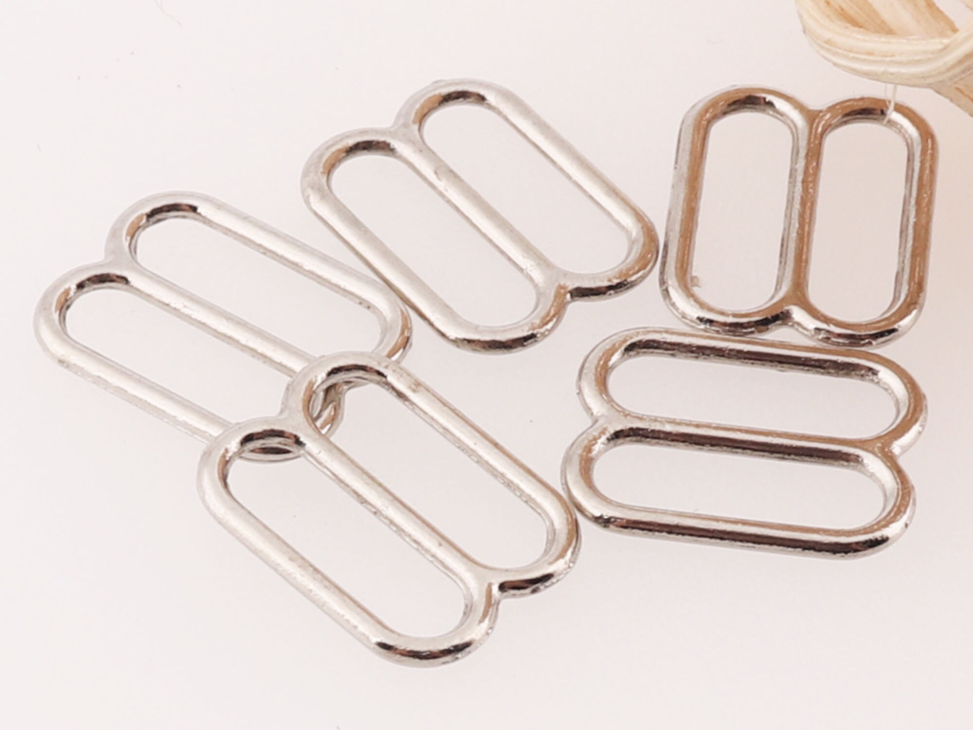 Bra Strap Clips Tupalizy 120PCS Bra Strap Hooks For Sewing Bikini Swimsuit Tops Lingerie Rings Metal Bathing Suit Clips Clasp Adjustment Slider For Slip Dress 3 Styles 8mm And 12mm Silver And